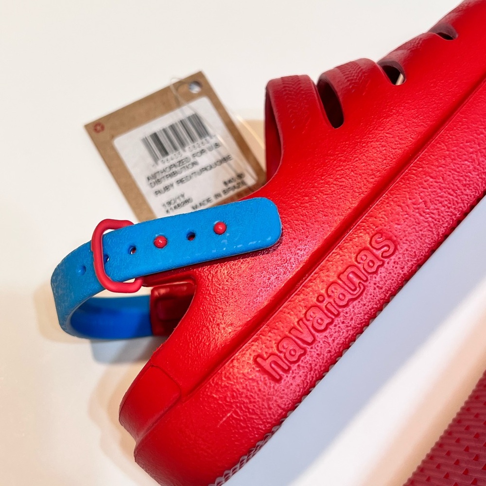 NEW HAVAIANAS Kids Clog RED SZ-13C/1Y/29-30 - Picture 13 of 15
